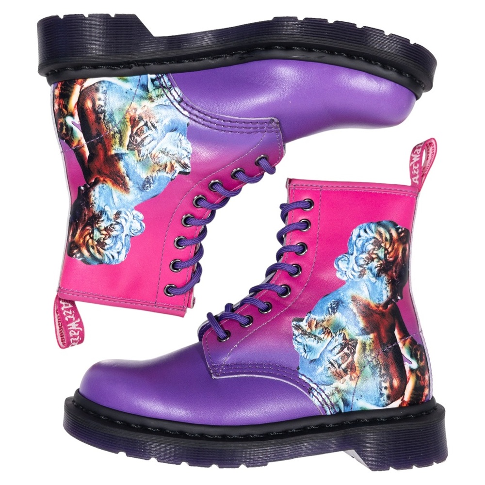 LIMITED ADDITION 
Dr. Martens Purple and Pink Combat Boots